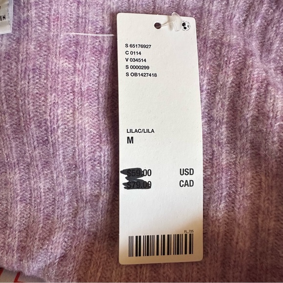 Urban Outfitters Lilac Bibi Wrap Sweater Top Medium Balletcore Coquette Y2K - Picture 12 of 14